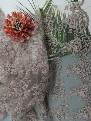 Rosa a 49 pollici 3D Tulle molle floreale Mesh Fabric