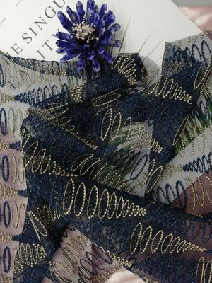 L'iarda ha ricamato il pizzo Mesh Fabric For Girls Dresses geometrico