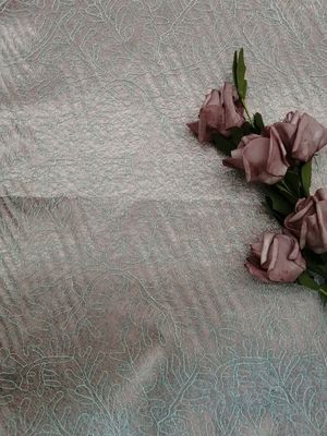 Tulle graziosa blu Mesh Embroidered Lace Fabric