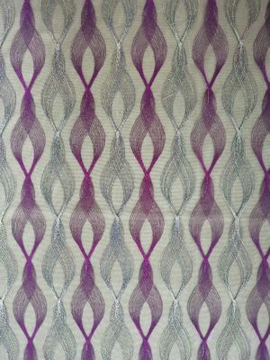 Tessuto colorato geometrico del ricamo di porpora domestica dei tessuti