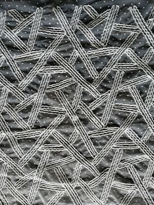 Tessuto bianco del ricamo di applique 3D per signora Garment Fabric Lace