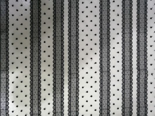 Dot Line Tulle Mesh Embroidered nero merletta il tessuto per il tessuto domestico