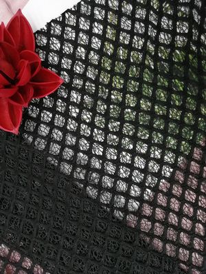 Diamond Pattern nero 60 yarde di Tulle legata Mesh Fabric