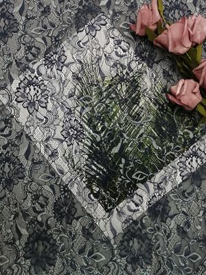 Due Tone French Chantilly Lace Fabric