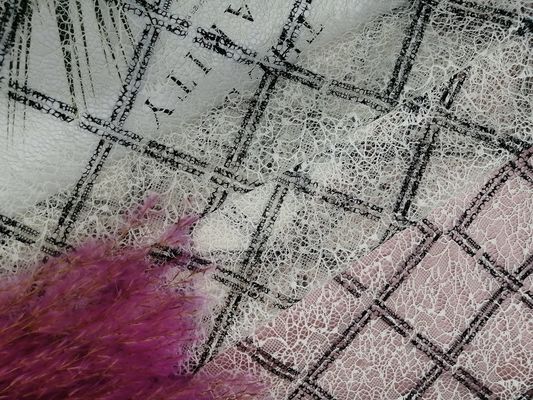 Stampa 100% del poliestere di signora Garment Tulle bianca Mesh Fabric