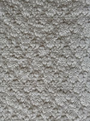 L'allungamento bianco del tessuto del pizzo dell'elastam merletta il tessuto per il tessuto domestico