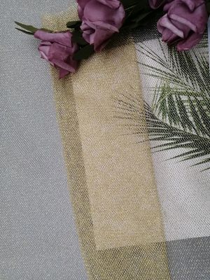Oro Lurex metallico molle Mesh Fabric For Evening Dress