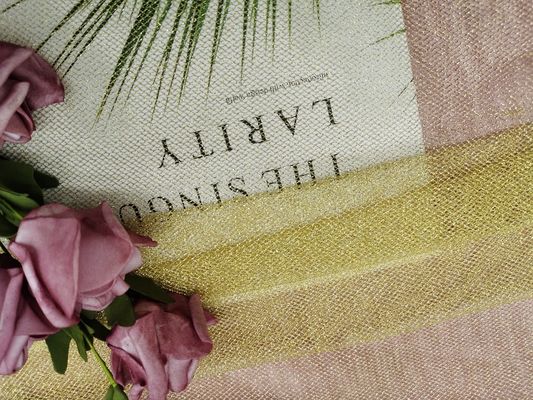 Oro Lurex metallico molle Mesh Fabric For Evening Dress