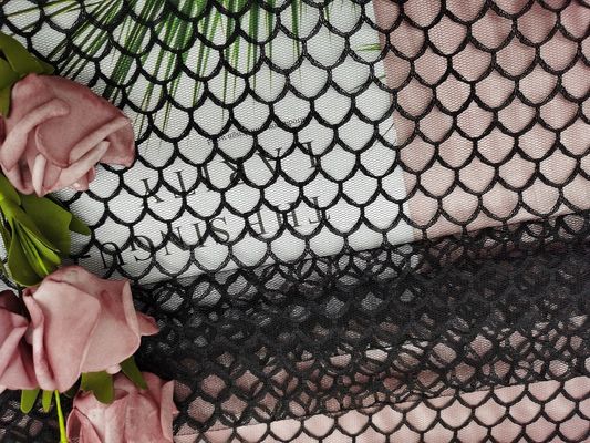 Le squame modellano Tulle molle nera Mesh Fabric