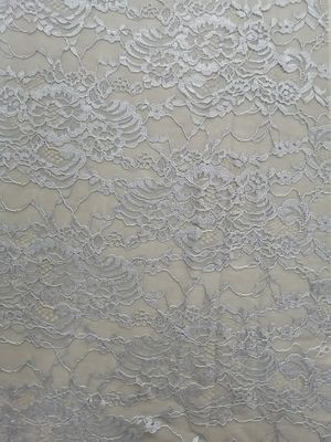 Tessuto floreale molle di nylon del pizzo 3D di 100%