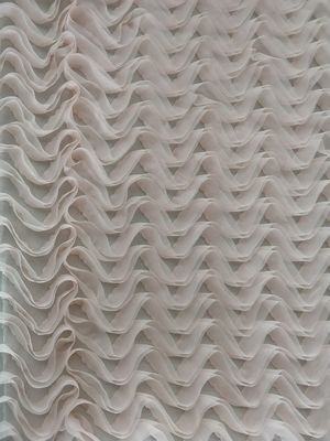 Tessuto molle rosa del ricamo di applique del pizzo per il vestito da sera
