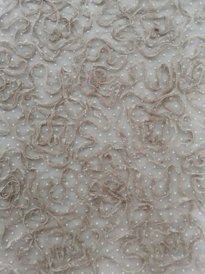 Tessuto cachi del ricamo di applique
