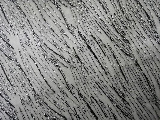 Tessuto di Tulle Mesh Lurex Metallic Sequin Embroidery