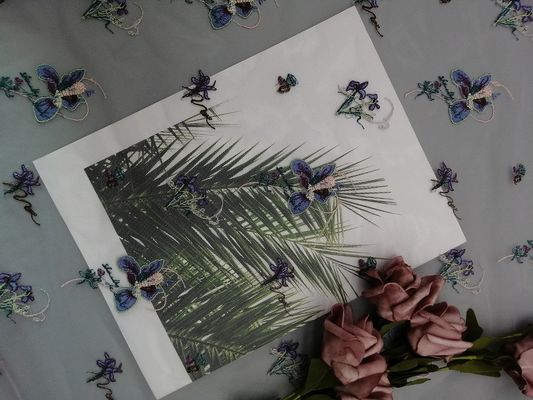 100 yarde della maglia delicata del ricamo del tessuto variopinto di Tulle