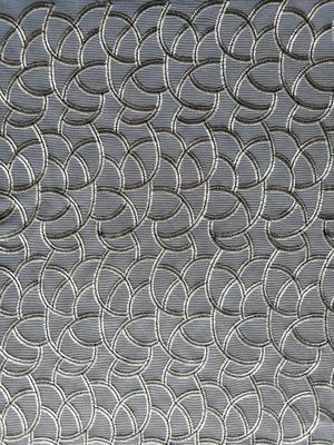 Tessuto del pizzo di Grey Allover Cutwork Geometric Embroidered