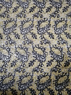 Zecchino ricamato il nero Mesh Fabric del partito di 125CM