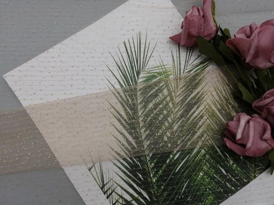 Lurex metallico ha ricoperto lo scintillio Tulle Mesh Foil Printed Fabric