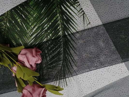 Il nero Dot Glitter Tulle Mesh Foil del partito ha stampato il tessuto