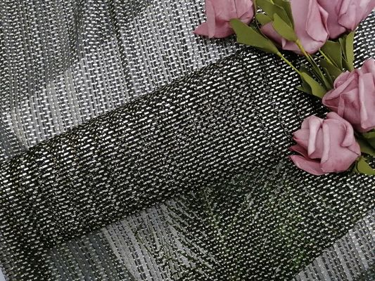 Tulle pieghettata sventa il vestito nero stampato da Mesh Fabric For Lady Evening di scintillio