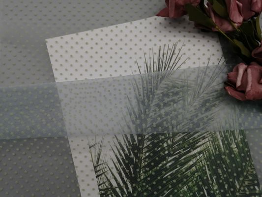 Polka affollata verde Dot Mesh Fabric di scintillio di Tulle