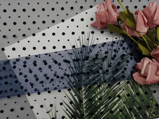 Marina Dot Tulle Flocked Mesh Fabric per signora Evening Dress