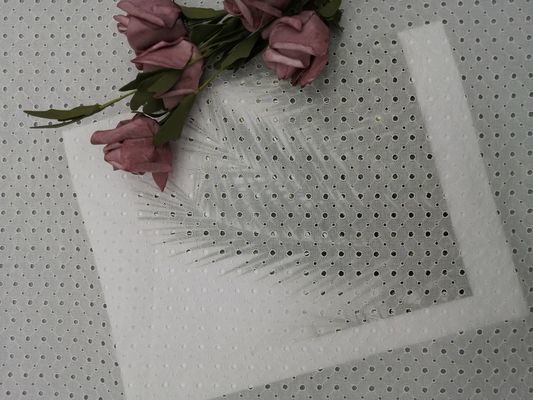 Tessuto dell'occhiello di Sakura Cherry Blossom Thread White Embroidered