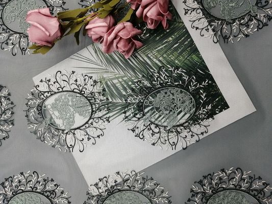 60 yarde del tessuto di Tulle Mesh Party Green Embroidered Lace