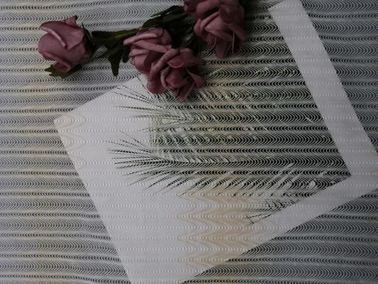 100 yarde di 145cm del pizzo dell'avorio legato con corde geometrico del tessuto del tessuto nuziale del pizzo