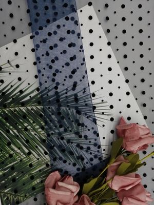 Marina Dot Tulle Flocked Mesh Fabric per signora Evening Dress