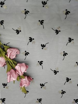 Colore Mesh Foil Printed Fabric affollato 130CM della marina