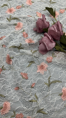 Fiore Elegante ricamo Fabbrica di pizzo Festa 100% cotone di alta qualità stile lussuoso