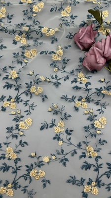 Colorato, con ricamo floreale, in poliestere, elegante, per abiti da festa