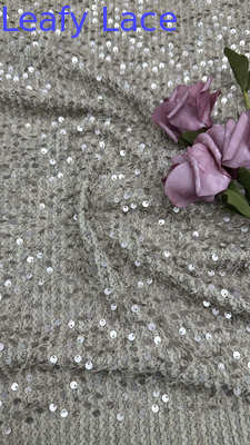 100% Tessuto di pizzo ricamato con paillettes - Nuova collezione personalizzata per abiti da festa