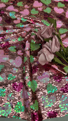 3D Floral Sequin Pane Tissu ricamato lussuoso di alta qualità per abiti da festa abiti