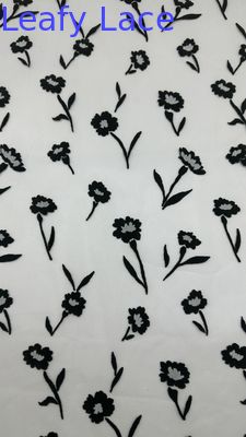 Pizzo a rete floccato rosa tradizionale Sweet Color di qualità personalizzata per abito elegante