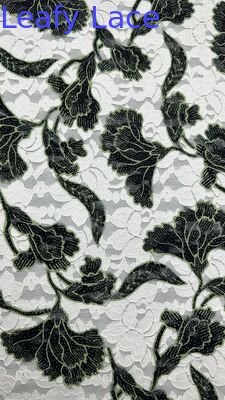 Abito Elegante con Ricamo di Fiori in Pizzo, Traspirante e Personalizzato