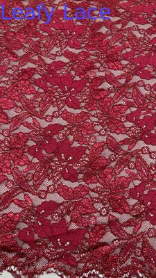 Red Embroidered Lace Fabric Dresses Customized Beauty And Sweet Leafy Customized News Dresses