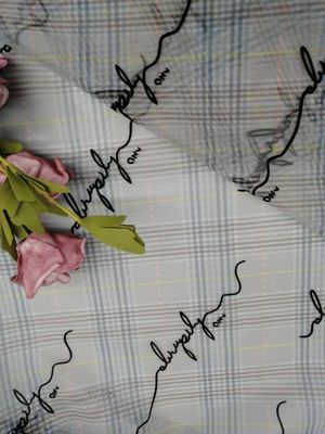 Il modello della lettera dell'OEM si è affollato Mesh Fabric Printed Tulle Lace